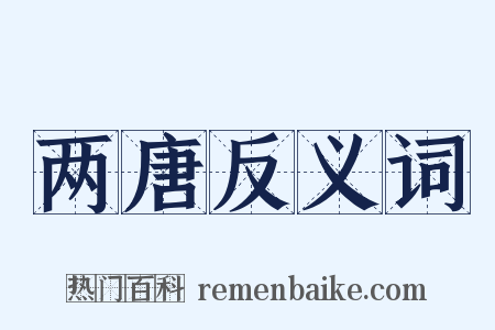 两唐反义词是什么意思的图片